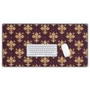 Avenie Fleur De Lis In Royal Burgundy Desk Mat - 2 of 4