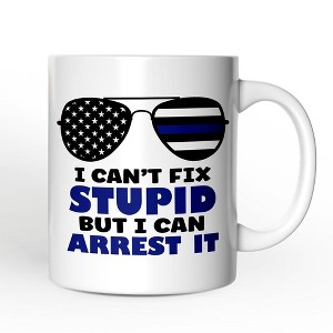 Police Officer Mug, I Can't Fix But I Can Arrest It Gift (Non-Custom Only)| OrnamentallyYou - 1 of 4