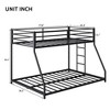 Twin Over Full Metal Bunk Bed with Removable Stairs - 4 of 4