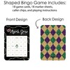 Big Dot of Happiness Mardi Gras - Bar Bingo Cards and Markers - Masquerade Party Bingo Game - Set of 18 - 3 of 4