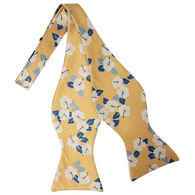 Men's Floral Printed 2.75" x 4.75" Adjustable 16" - 21" Self-Tie Bow Tie