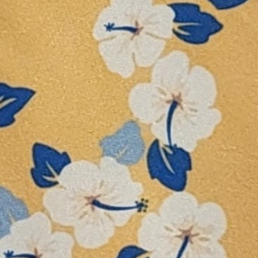 yellow, blue and white