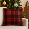 C&F Home Red & Black Plaid Christmas Cotton Blend Accent Throw Pillow 18" x 18" - 2 of 3