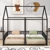 Two Shared House Platform Beds with  Headboard for Kids - image 2 of 4