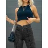 Imily Bela Womens Stretchy Jeans High Waisted Straight Leg Jeggings Split Hem Going Out Denim Pants - 3 of 4