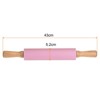 Unique Bargains Silicone Smooth Wooden Handle Non-Stick Kitchen Rolling Pin - 2 of 4
