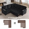MAYEERTY Spacious L-Shaped Sectional with Sleeper Function - Storage Seats, USB Charging- Living Room Essential - 4 of 4