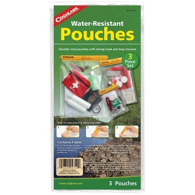 Coghlan's Water-Resistant Pouches (3 Piece Set), Travel Camping Emergency Bags