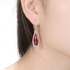 Guili Teardrop Leverback Earrings in Sterling Silver with CZ in Amber, Emerald, Sapphire, Gold & Rose Gold – Vibrant Sparkle for Luxe Appeal - 2 of 3