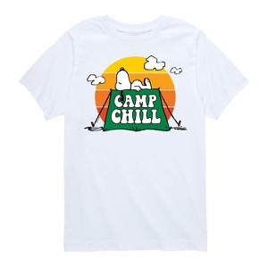 Boys' - Peanuts - Camp Chill Short Sleeve Graphic T-Shirt - 1 of 4