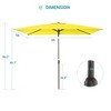 Sonkuki 6×9FT Rectangular Outdoor Patio Umbrella w/Push Button Tilt and Crank Handle, Sun-Protective - 3 of 4