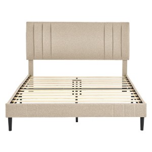DeCoro Chicago Modern Tufted Upholstered Platform Bed - 1 of 4