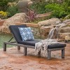 Wicker Chaise Lounge with Water-Repellent Cushion,Outdoor Rattan Chaise Lounge Chair with Iron Frame,Single Patio Chaise Lounge-Cuddlewood - 3 of 4