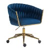 CAVINAS Adjustable Height Office Chair,Desk Vanity Chairs with Universal Wheels for Bedroom,Living room - 2 of 4