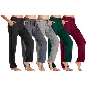 Blue Ice Women's Loose  Fit Classic Lounge Pants-5 Pack - 1 of 3