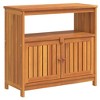 vidaXL Bistro Table Black 15.7"x27.5" Metal - 2 of 4