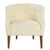 Fabric Modern Club Chair with Button-Tufted Back and Birch Wood Legs - 2 of 4