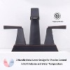 PAGED 2-Handle Bathroom Faucet 4 Inch Centerset Sink Faucet 3 Hole Lavatory Faucet with Pop Up Drain & Supply Lines - 3 of 4