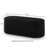 CAVINAS Modern Oval Storage Ottoman Bench,59" Teddy Fabric Storage Bench with Safety Hinge,Ottoman for Bedroom,Living Room,Entryway - 3 of 4