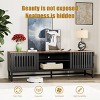 Okak 6-Drawer Dresser Slatted Grille Detail & Metal Legs, Modern Storage Cabinet for Bedroom Hallway, Scandi Style - 4 of 4