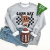 Simply Sage Market Women's Graphic Sweatshirt Football Game Day Checkered - 3 of 4