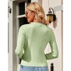 Womens Lightweight Knit Cardigan V Neck Long Sleeve Front Button Down Elegant Shrugs for Dresses - 2 of 4