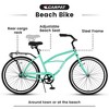 Gulches S26204 26 Inch Beach Cruiser Bike for Men and Women, Steel Frame, Single Speed Drivetrain, Upright Comfortable Rides - 4 of 4