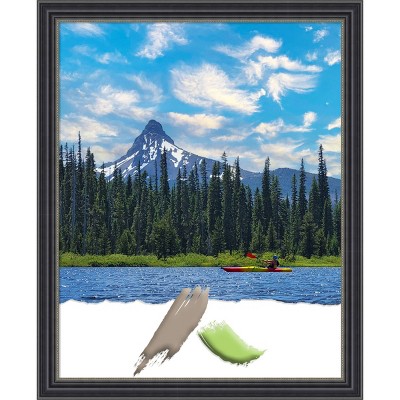 16"x20" Opening Size Stylish Wood Picture Frame Art Black - Amanti Art: Modern Decor, Wall Mount
