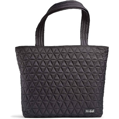 Luxe quilted puffer tote bag