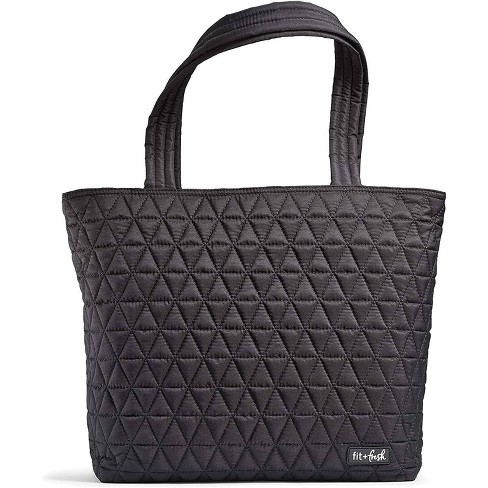 Leather quilted outlet tote