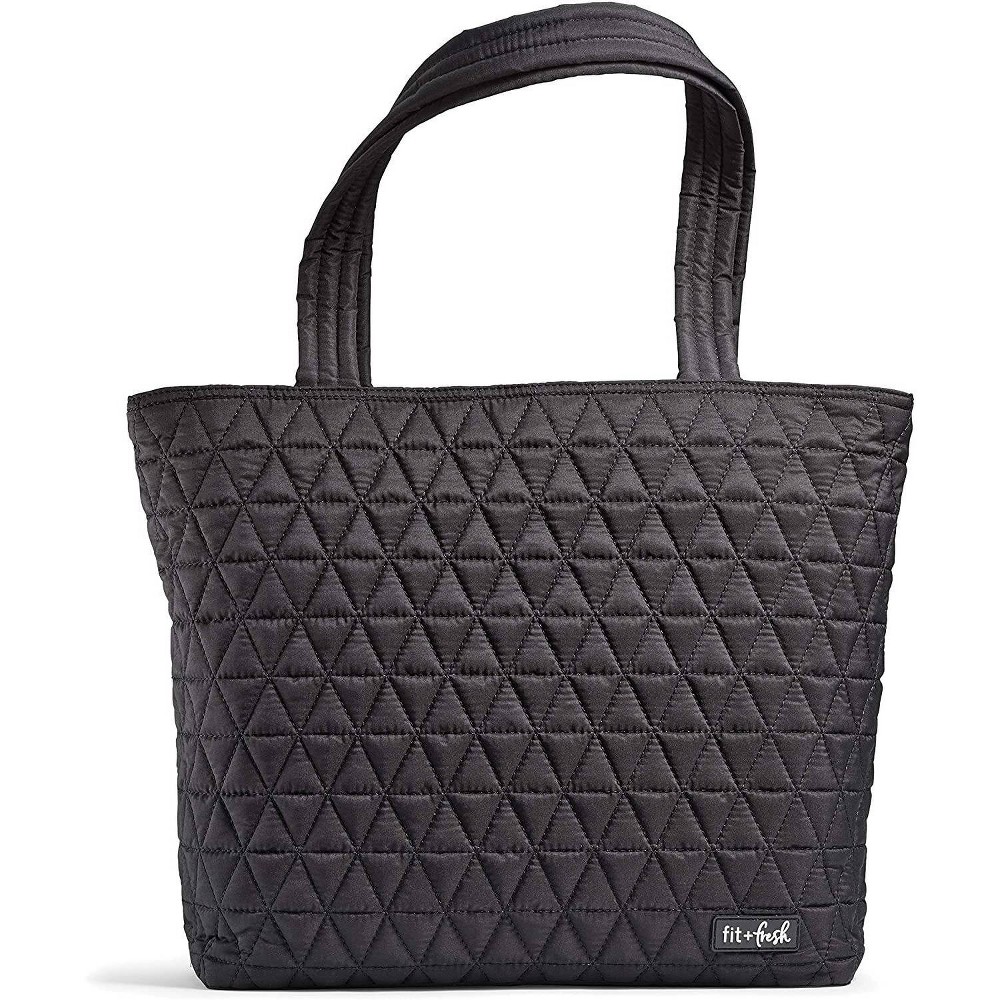 Photos - Food Container Fit & Fresh Metro Quilted Tote with Lunch Compartment - Black
