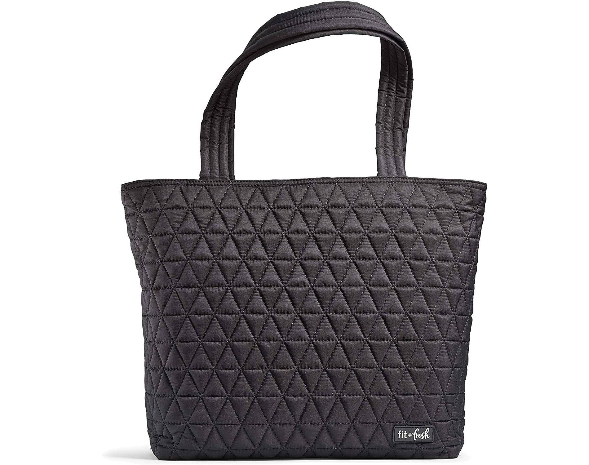 Fit & Fresh Metro Quilted Tote with Lunch Compartment