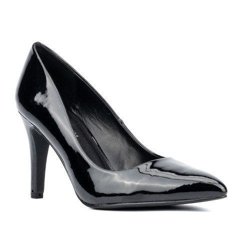 Fashion To Figure Women s Mona Pump Wide Width 11 Black Patent Target