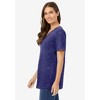 Woman Within Perfect Printed Short-Sleeve V-Neck Tee - 4 of 4