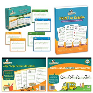 Channie's Kick Start Cursive Kit- 3 Cursive Workbooks & 1 Set of Dry ...