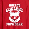 Men's - Instant Message - Worlds Coolest Papa Bear Long Sleeve Graphic T-Shirt - 2 of 4