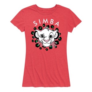 Women's - Disney - Cheetah Print Short Sleeve Graphic T-Shirt - 1 of 4