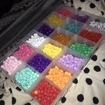 Pony Beads, 3,300 pcs 9mm Pony Beads Set in 23 Colors with Letter Beads,  Star Beads and Elastic String for Bracelet Jewelry Making by INSCRAFT 