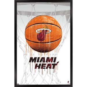Trends International NBA Miami Heat - Drip Basketball 21 Framed Wall Poster Prints - 1 of 4
