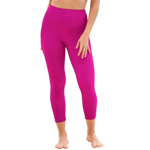 Swim 365 Women's Plus Size Power-mesh Swim Capri, 30 - Fuchsia : Target