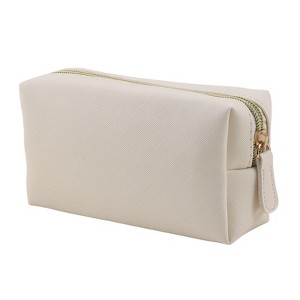 Generic Leather Makeup Bag for Purse Travel Portable Small Cosmetic Organizer for Women and Girls - 1 of 4