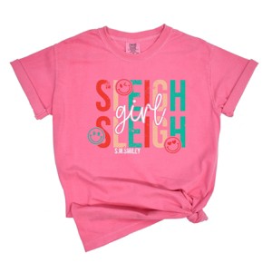 S.W.Smiley Sleigh Girl Sleigh - Womens Garment Dyed Tee - 1 of 3