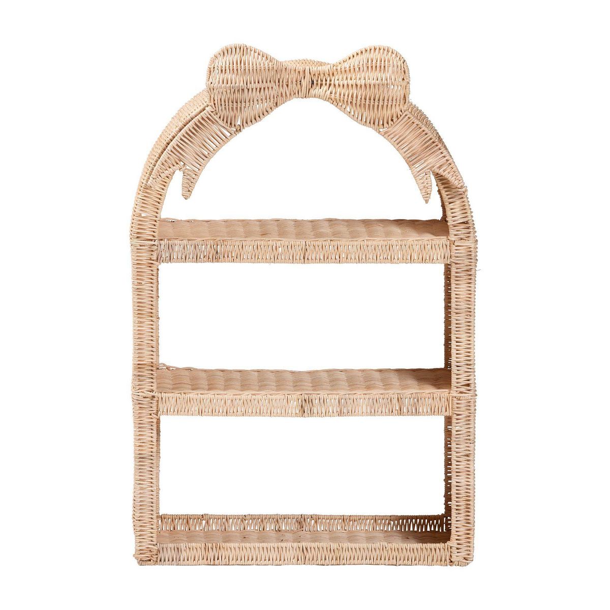 bali & pari Creusa Natural Rattan Wall Shelf Natural Brown - thumbnail 2