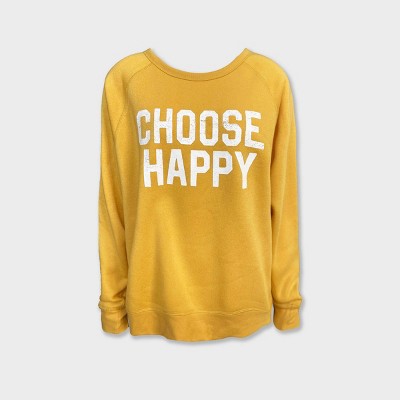 happy sweatshirt yellow