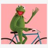 Women's The Muppets Kermit Bike Wave T-Shirt - 2 of 4