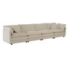 TiramisuBest Free Combination Comfy Upholstery Modular Oversized L Shaped Sectional Sofa With Reversible Ottoman, Beige Chenille - 3 of 4