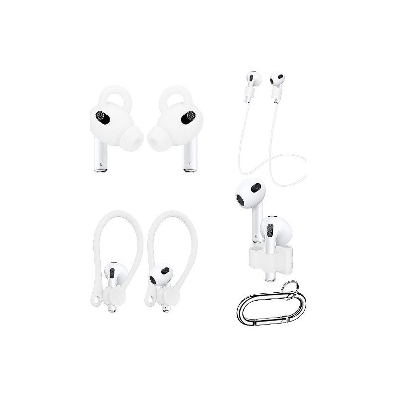 SaharaCase Silicone Accessories Kit for Apple AirPods 3 (3rd Generation) White (HP00100), 1 of 8