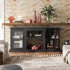 Retro TV Stand for 65 inch TV, TV Console Cabinet with Storage, Open Shelves Entertainment Center for Living Room and Bedroom, Black - 3 of 4