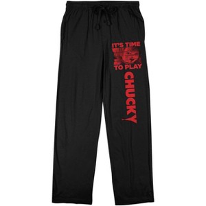 Chucky Time To Play Men's Black Sleep Pajama Pants - 1 of 4