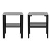 Modern Coffee Table, 2 Layer Side Table With Tempered Glass Tabletop And Storage Shelf, Glass End Table For Living Room, Bedroom, Office - 2 of 4